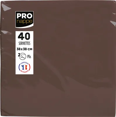 Produktbild von Pronappe 30x Pack 40 Servietten Tissue, 2-lagig 38x38cm Schokolade SV623811I
