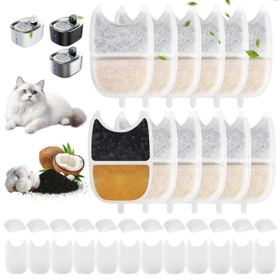 Productafbeelding van Kattenfontein filter voor drinkfontein 4L, 12-delige filterset