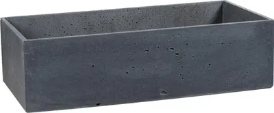 Zdjęcie produktu dla Donica Betonowa Zewnętrzna Na Dwór Z Otworami Zadora BOX L 90x45x25 grafit