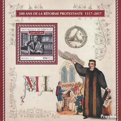 Produktbild von Briefmarken Dschibuti 2017 Mi Block 1107 (kompl. Ausg.) postfrisch Reformation