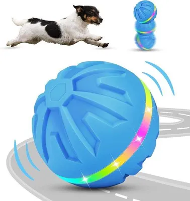 Produktbild von Interaktives Hundespielzeug, selbstbewegender Ball mit LED, USB-ladbar, für alle Hunde