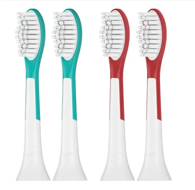 Produktbild von BMK Kinderzahnbürsten für Philips (ab 7 Jahre), 4 Stück - kompatibel mit Philips Sonicare For Kids HX6044