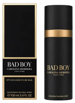 Produktbild von Carolina Herrera Bad Boy, Männer, Deodorant, Spray-Deodorant, Spray, 100 ml, Bergamotte, Grapefruit, Pfeffer