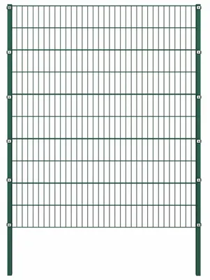 Produktbild von Zaunelement mit Pfosten Eisen 176,5 x 200 cm Grün