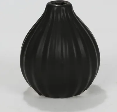 Image de 12 pièces de petits vases en céramique design élégant rainuré ø9x8cm Set de décoration