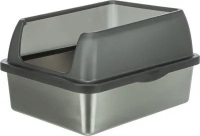 Produktbild von TRIXIE Edelstahltoilette Niro - grau - 40 × 29 × 52 cm