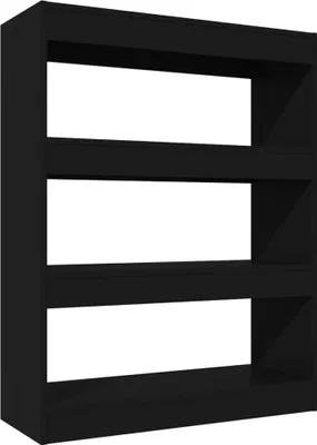 Produktbild von vidaXL Bücherregal/Raumteiler Schwarz 80x30x103 cm Holzwerkstoff
