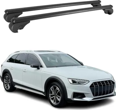 Produktbild von Dachträger Grundtäger für Audi A4 B9 Allroad 2016-2025 75kg Alu Schwarz 2 tlg