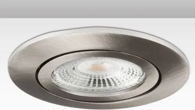 Produktbild von ISOLED Einbaurahmen rund, Lochausschnitt 68mm, Alu Nickel-Satin, für GU10/MR16 Spots