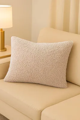Zdjęcie produktu dla Poszewka Na Poduszkę Z Bukli 50X70 Miękki Baranek Dreamy Boucle Teddy Beż