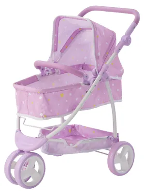 Produktbild von Olivia's Little World 2 in 1 Kinderwagen Puppenwagen Faltbar Lila OL-00010