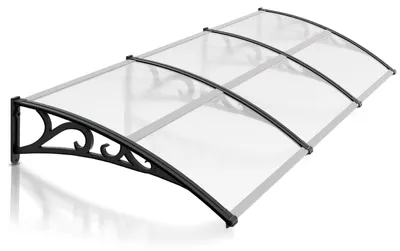 Productafbeelding van Luifel voordeur - Polycarbonaat overkapping - 300 x 100 cm - Transparant