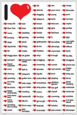 Produktbild von Fun - I Love - Poster Druck - Größe 61x91,5 cm
