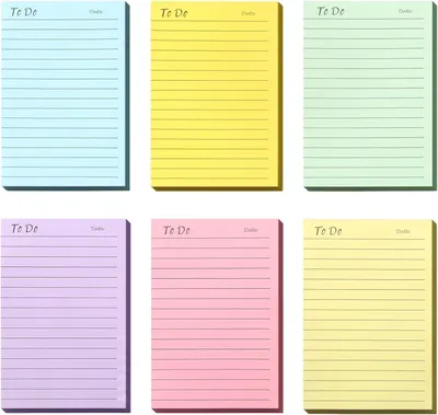 Produktbild von To Do List Haftnotizen 10x15 cm, 300 Blätter, Selbstklebend, Bunte Sticky Notes für Büro