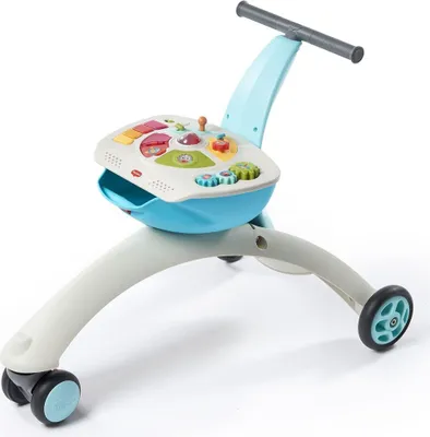 Produktbild von Tiny Love 5-in-1 Here I Grow, Lauflernhilfe und Aufsitzspielzeug, mit Sicherheitsbremse, Schiebespielzeug für Babys, 6 Monate-3 Jahre, Blau
