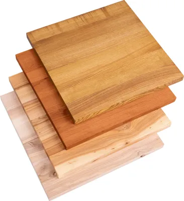 Produktbild von LAMO Manufaktur Holzplatte für Hocker Kindertisch Massivholzplatte 40x40 cm, Rustikal, LHG-01-A-003-40
