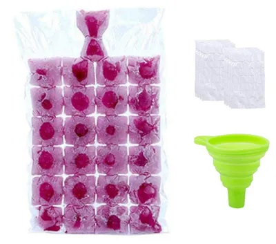 Eiswürfelbeutel, 100 Stück, transparent, selbstversiegelnd