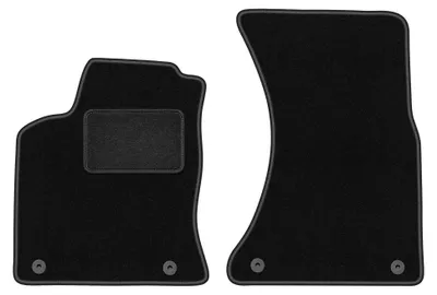 Image de Tapis avant en moquette pour Porsche Macan 2013- (SUV) – 2 pièces, noirs, sur mesure – Wielganizator LUX