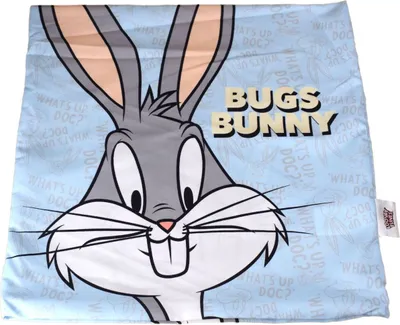 Produktbild von Looney Tunes Kissenbezug: Bugs Bunny Kinder Kissen - 40cm x 40cm