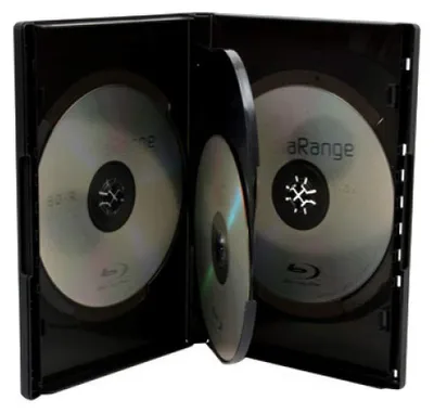 Immagine prodotto di Custodie per DVD da 4 dischi, 14 mm, colore nero, confezione da 50 pezzi