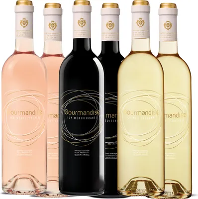 Produktbild von Set Vins Gourmandise St Tropez Blanc, Rosé, Rouge Ð IGP Méditerranée  6x75cL
