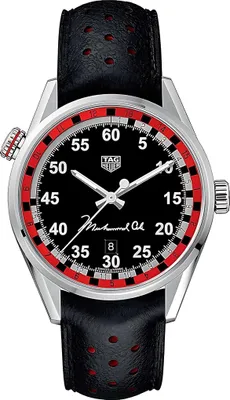 Zdjęcie produktu dla Tag Heuer Carrera Tribute to Muhammad Ali Special Edition Zegarek męski srebrny czarny czerwony WAR2A11.FC6337