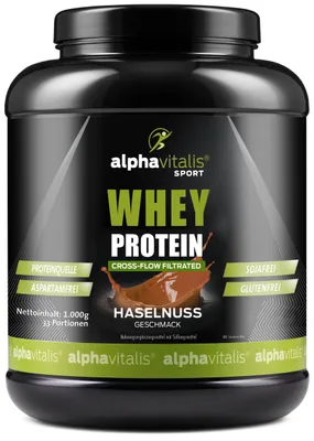 Produktbild von Alphavitalis Whey Protein Konzentrat Haselnuss