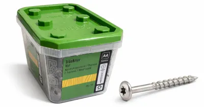Obrázok produktu pre ESSVE WAF konštrukčné skrutky s plochou hlavou A4 z nehrdzavejúcej ocele, Torx, 6 x 70 mm, ESSBOX, 50 ks