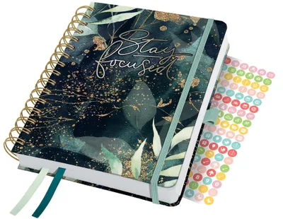 Productafbeelding van Agenda 2024, Sigel Jolie, Inspire, A5, 7 dagen/2 pagina's, spiraalbinding, glamoureuze bladzijden