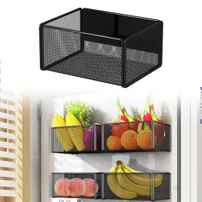 Produktbild von Magnetisches Regal, Küchenorganizer, Gewürzregal, schwarz (15,7 cm)