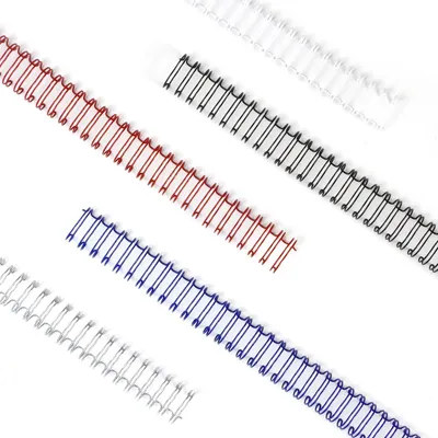 Drahtbindekämme, 20 Blatt, 6,4 mm, 3:1, mehrfarbig, 100 Stück
