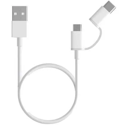 Obrázok produktu pre Xiaomi Mi 2-in-1 USB kábel (Micro USB na typ C) 100cm USB kábel USB 2.0 1 m USB A Micro-USB B biely