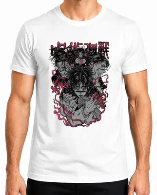 Obrázek produktu pro 呪術廻戦 Sukuna Yuji Megumi Anime Manga Gift Anime Aesthetics Pánské tričko, bílá, M