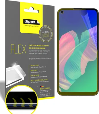 Obrázok produktu pre 2x ochranná fólia pre Huawei Y7p, 100% pokrytie displeja, dipos Flex