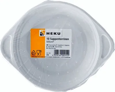 Produktbild von Suppenterrinen, 10 Stück weiß, 500cm³, PP