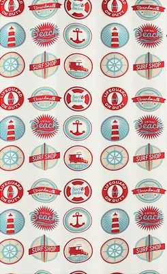 Produktbild von Kleine Wolke Duschvorhang, Bunt 180 x 200 cm,100% Polyester