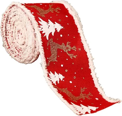 Image de INF Ruban décoratif Noël Rouge 5 m
