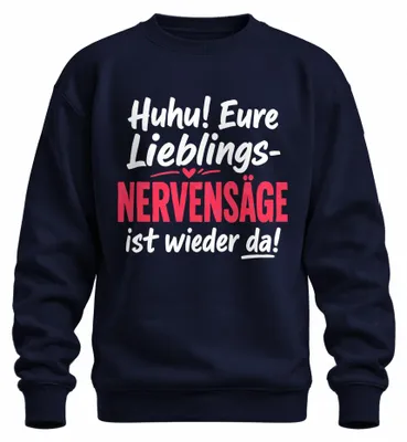 Immagine prodotto di Huhu, la felpa con cappuccio "Statement Sarkasmus Frech", nel colore blu navy, taglia L, è un capo che amerete