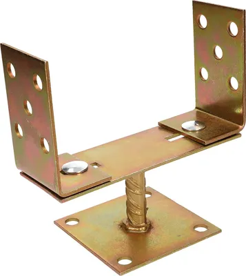 Produktbild von KOTARBAU® U-Pfostenträger 0-200 mm Breitenverstellbar zum Aufschrauben Gelb