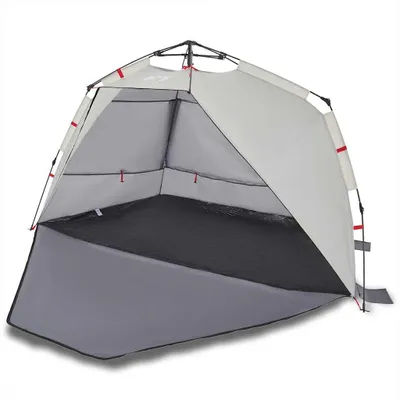 Immagine prodotto di vidaXL Tenda da spiaggia 3 persone Grigio sgancio rapido impermeabile