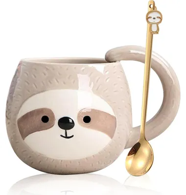 Produktbild von Keramiktasse Faultier 3D Cartoon 330 ml Handwäsche empfohlen