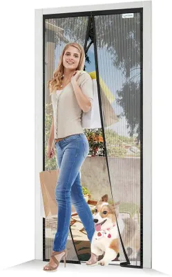 Zdjęcie produktu dla Wentylator balkonowy z osłoną przeciw owadom – chroni przed owadami, 85 x 195 cm – 1 sztuka