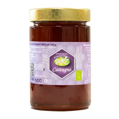 Produktbild von PolyAgriNova - Kastanienhonig aus Italien 500 g - dunkel intensiv aromatisch mit leicht bitterer Note