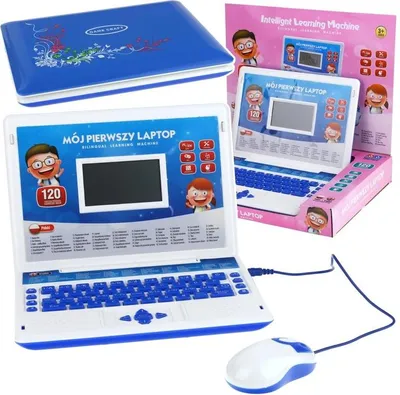 Zdjęcie produktu dla Interaktywny laptop edukacyjny dla dzieci – niebieski