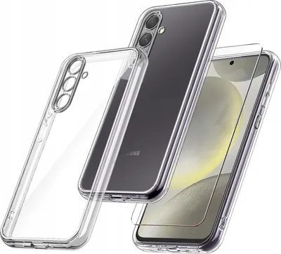 Zdjęcie produktu dla Etui do Samsung Galaxy S24 WZMACNIANE 360° CLEAR + Szkło 9H