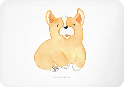 Produktbild von Mr. & Mrs. Panda magnet Corgie - Weiß - Geschenk, whiteboardmagnet, Corgi, Kühlschrankmagnet, Welsh Pembroke, Sprüche, zettelhalter, Notizhalter, haftmagnet, Hund, Bellen