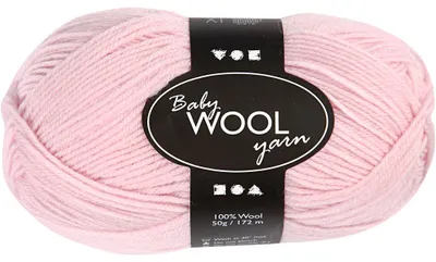 Produktbild von Babywolle, L 172 M, Hellrosa, 50 g/ 1 Knäuel [HOB-41343]