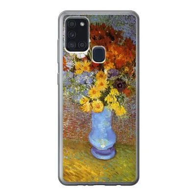 Produktbild von MuchoWow® Handyhülle Schutzhülle Hülle für Samsung Galaxy A21s Vase mit Gänseblümchen und Anemonen - Vincent van Gogh Silikon Softcase Handy Hülle - Hartschale