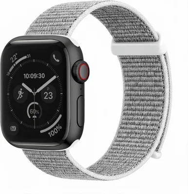 Produktbild von Smartwatch Armband für Apple Watch Series 5 40mm Nylon Textil Band Ersatzband Wechselband Klettverschluss flexibel atmungsaktiv Grau