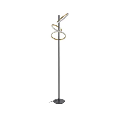 Zdjęcie produktu dla Lucande Lampa podłogowa LED Madu, czarny, metal, 160 cm, ściemnialna